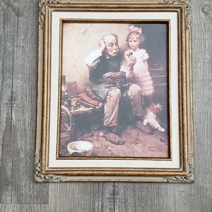 NORMAN ROCKWELL GALLERY "THE COBBLER” FRAMED & NUMBERED LIMITED EDITION B0502